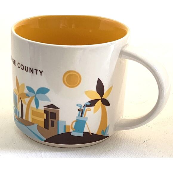 MUG/CUP-STARBUCKS-You Are Here Orange County-California Beach Scene-Holds 12 oz - Picture 5 of 11